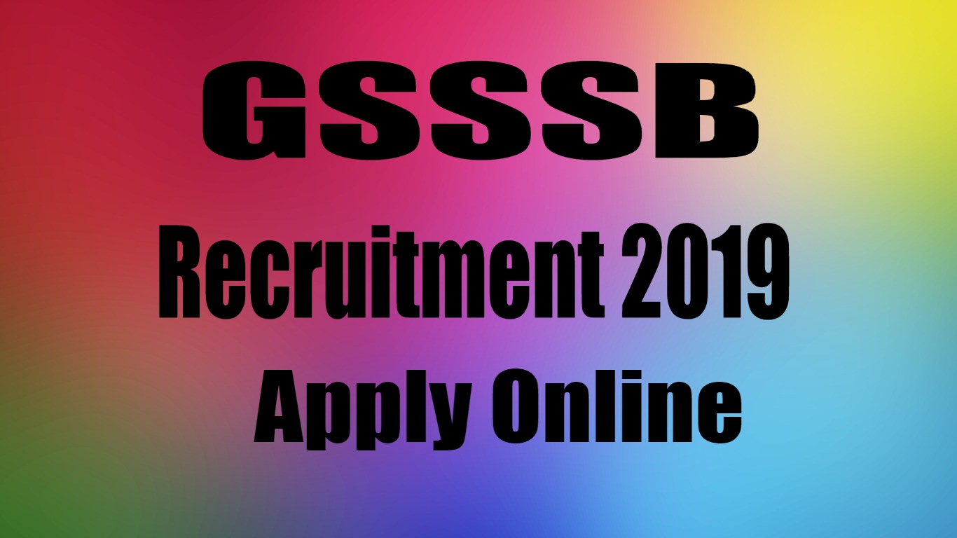 GSSSB Recruitment 2019