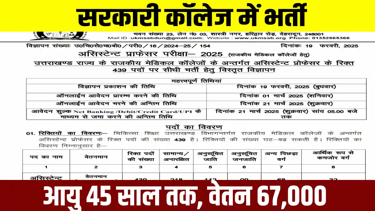 UKMSSB RECRUITMENT